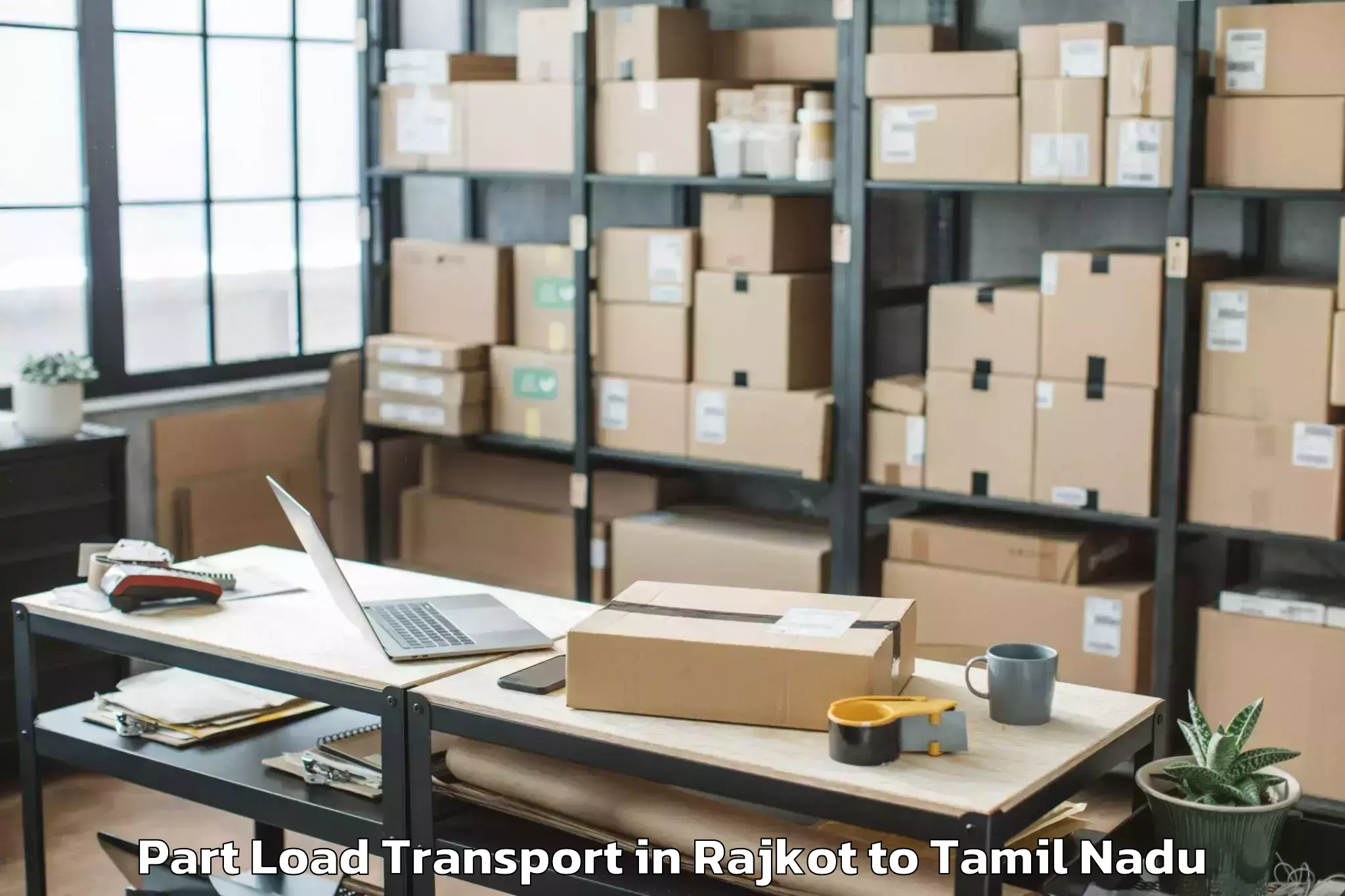 Professional Rajkot to Odugattur Part Load Transport